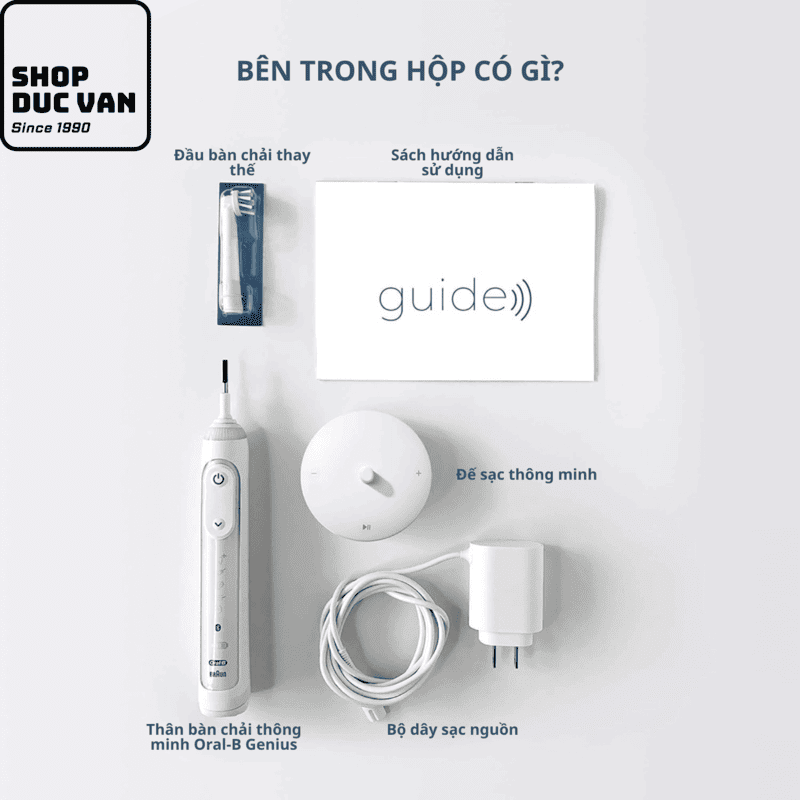 Bàn Chải Điện Oral-B Guide Genius Alexa Built-In, 6 Chế Độ Làm Sạch