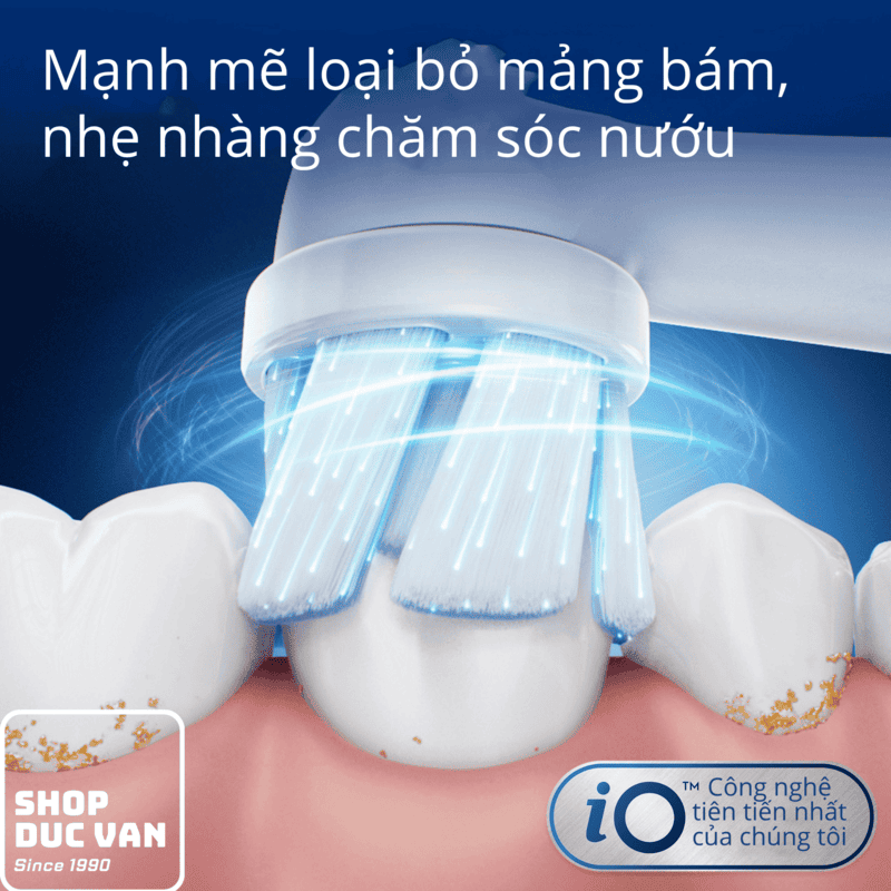 Bàn Chải Điện Oral-B iO2 Máy Đánh Răng Thông Minh 3 Chế Độ Làm Sạch