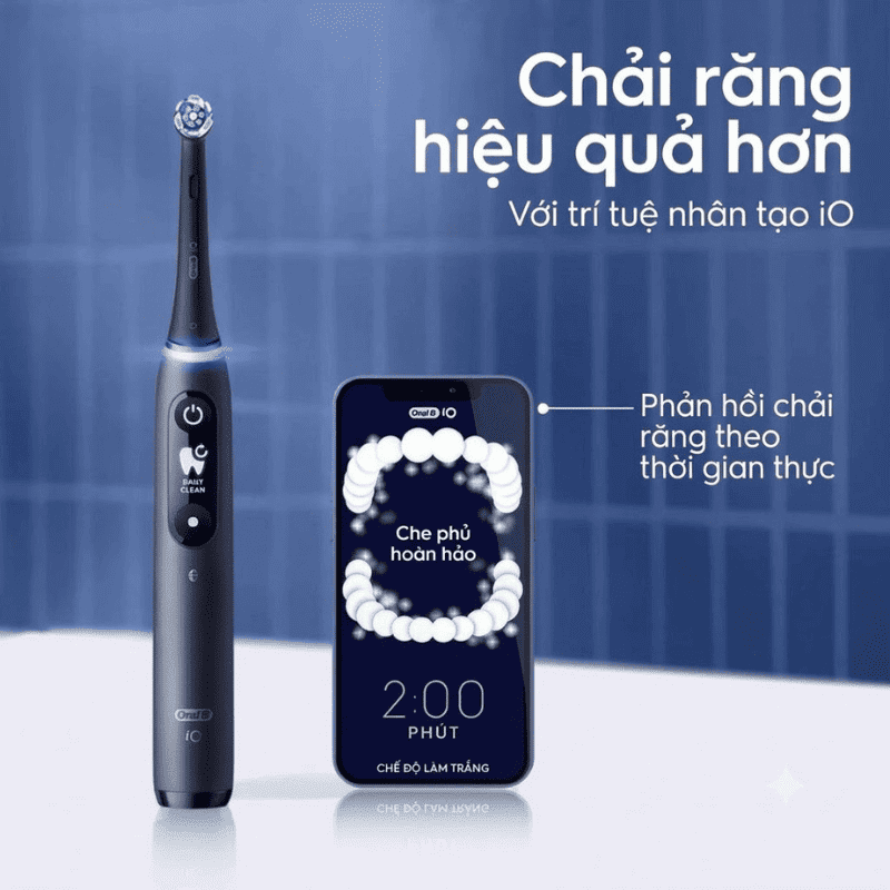 Bàn Chải Điện Oral-B iO7 (Series 7) - Công Nghệ Từ Tính, Sạc Nhanh 3H