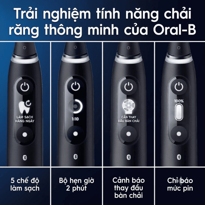 Bàn Chải Điện Oral-B iO7 (Series 7) - Công Nghệ Từ Tính, Sạc Nhanh 3H