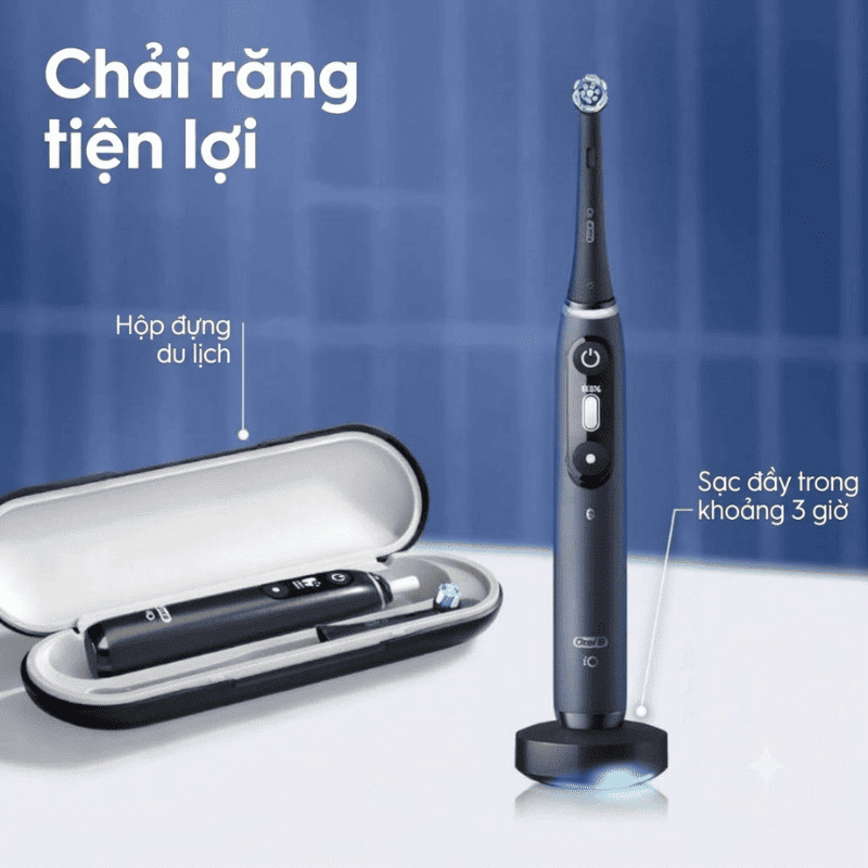 Bàn Chải Điện Oral-B iO7 (Series 7) - Công Nghệ Từ Tính, Sạc Nhanh 3H