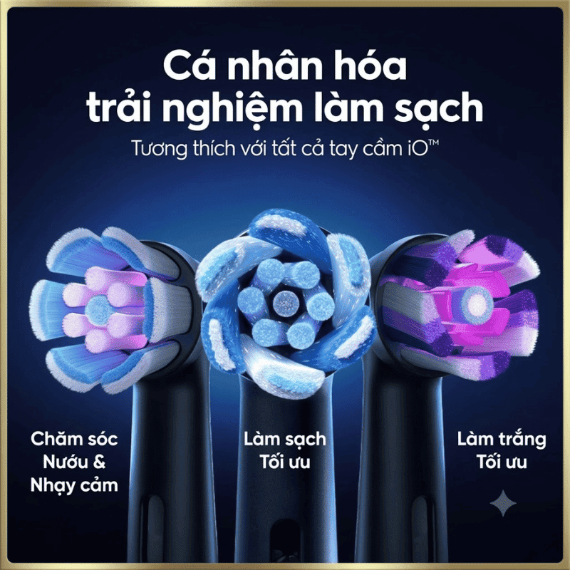 Bàn Chải Điện Oral-B iO9 Series Chính Hãng - 7 Chế Độ Làm Sạch, Công Nghệ AI, Cảm Biến Áp Lực