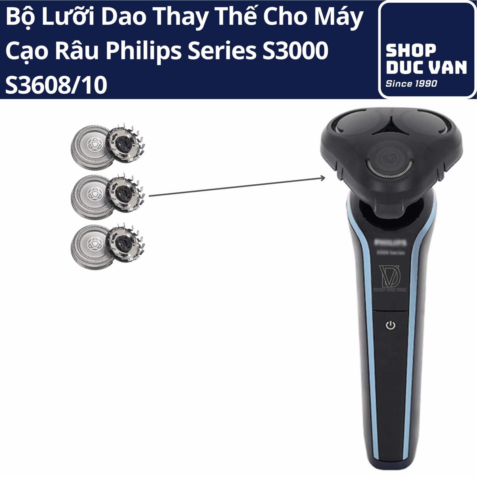 Bộ Lưỡi Cạo Thay Thế Philips Tương Thích Series 3000 Model S3608