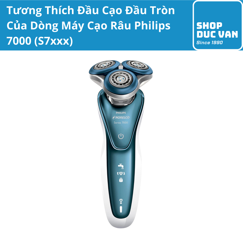 Philips Norelco Genuine Shaving Heads Compatible With Norelco Round-Shaped Shaver Series 7000