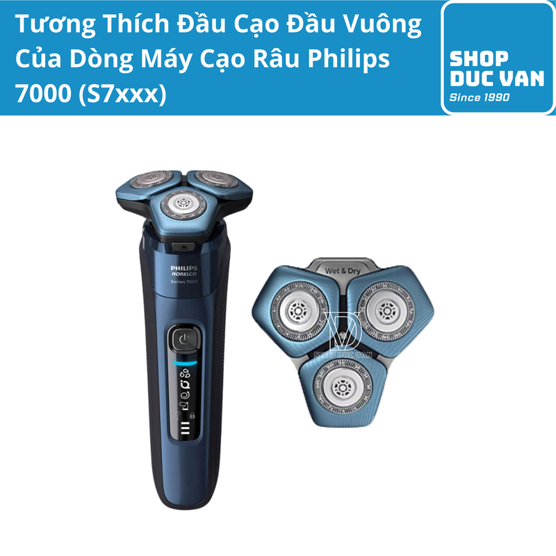 Bộ Lưỡi Dao Thay Thế Cho Máy Cạo Râu Philips Norelco Series 7000 Đầu Vuông