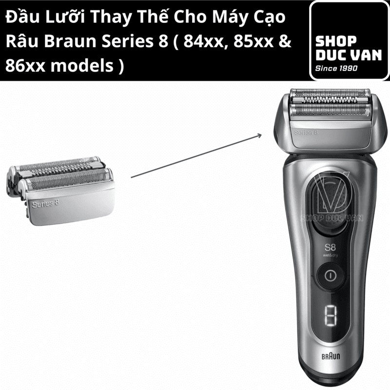Đầu Cạo Thay Thế Braun 83M Chính Hãng Cho Máy Cạo Râu Series 8 8413s 8417s 8513s 8517s 8519s