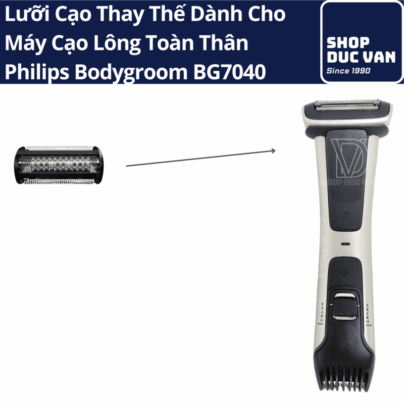 Đầu Lưới Cạo Philips Thay Thế Cho Máy Philips Bodygroom BG7040 BG7030 BG7020