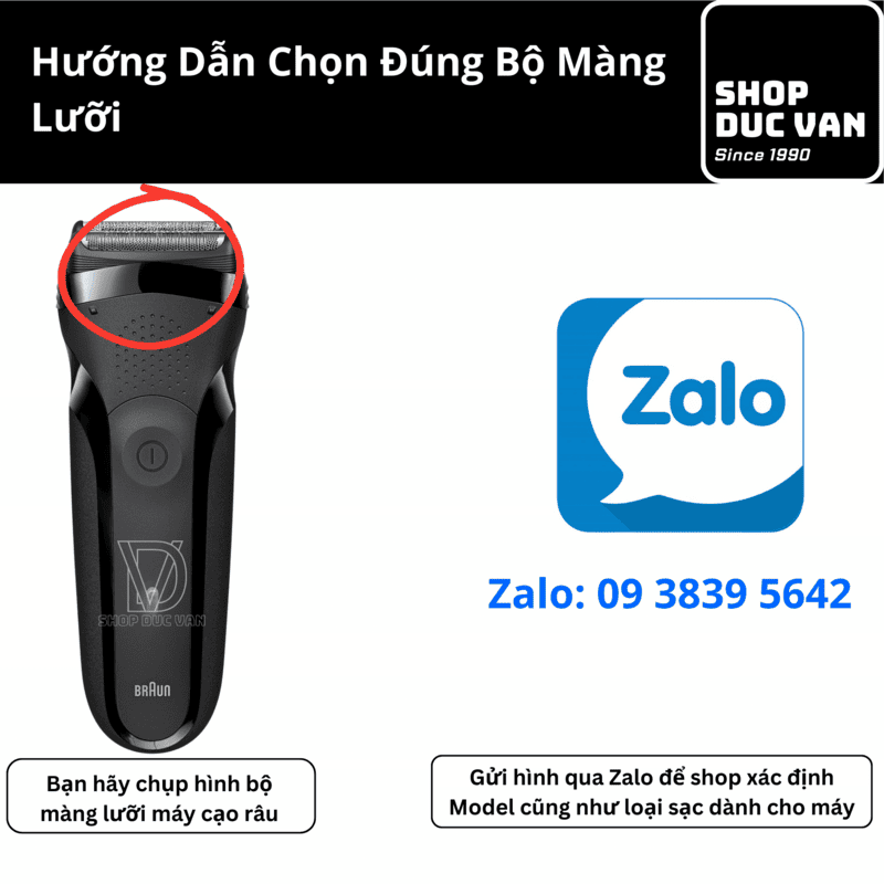 Đầu Thay Thế Braun Cho Máy Cạo Râu Braun Series 3 Đời Đầu 300s 301s 310s 320s 330s 340s [ Shop Đức Vân ]