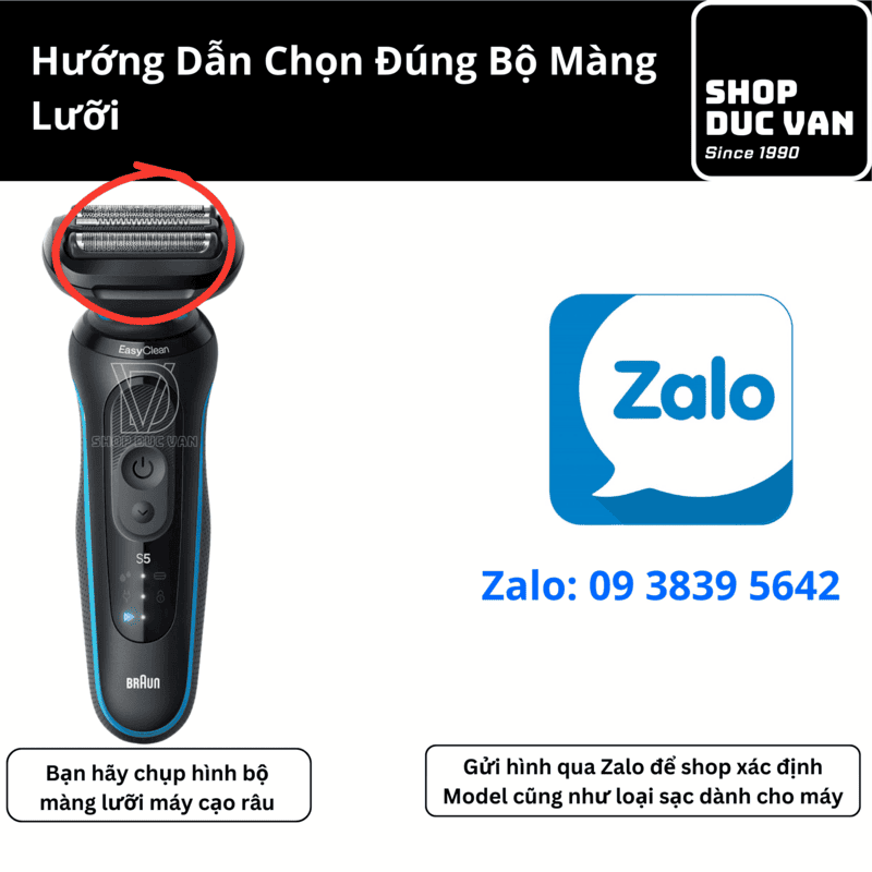 Lưỡi Cạo Braun 54B Cho Máy Braun Series 5 5018s 5020s 5035s 5049cs 5050cs 5118s 5120s 5150cs