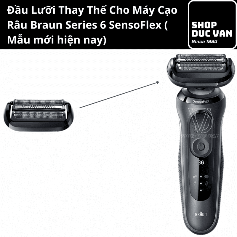 Đầu Lưỡi Cạo Râu Braun 54B Thay Thế Cho Máy Braun Series 6 6020s 6040cs 6072cc 6075cc 6090cc