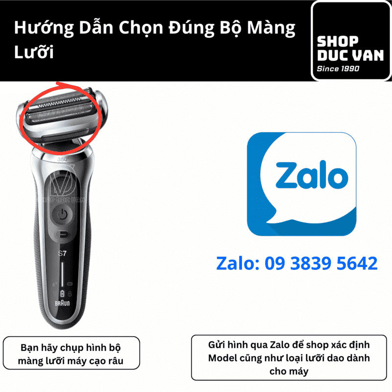 Đầu Cạo Thay Thế Braun 73S Dùng cho Máy Cạo Râu Braun Series 7  Thế Hệ Mới 7085cc 7075cc 7020s