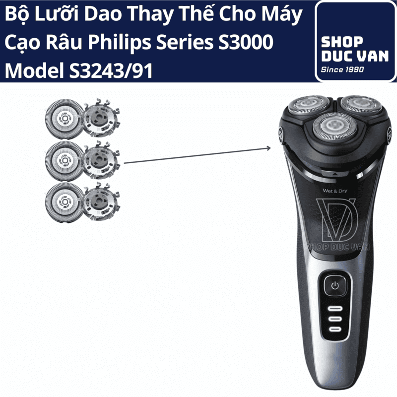 Lưỡi Dao Cạo Thay Thế Philips Tương Thích Series 3000 S3231 S3233 S3241 S3243 S3244 S3311 S3333