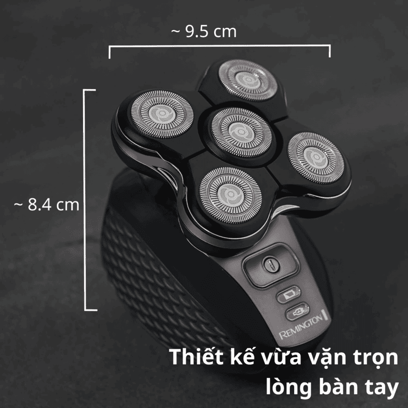 Máy Cạo Đầu Trọc Remington XR7000 (RX7 Balder Pro) - 5 Đầu Cạo Đa Chiều, Chống Nước WETech, Pin Lithium 50 Phút