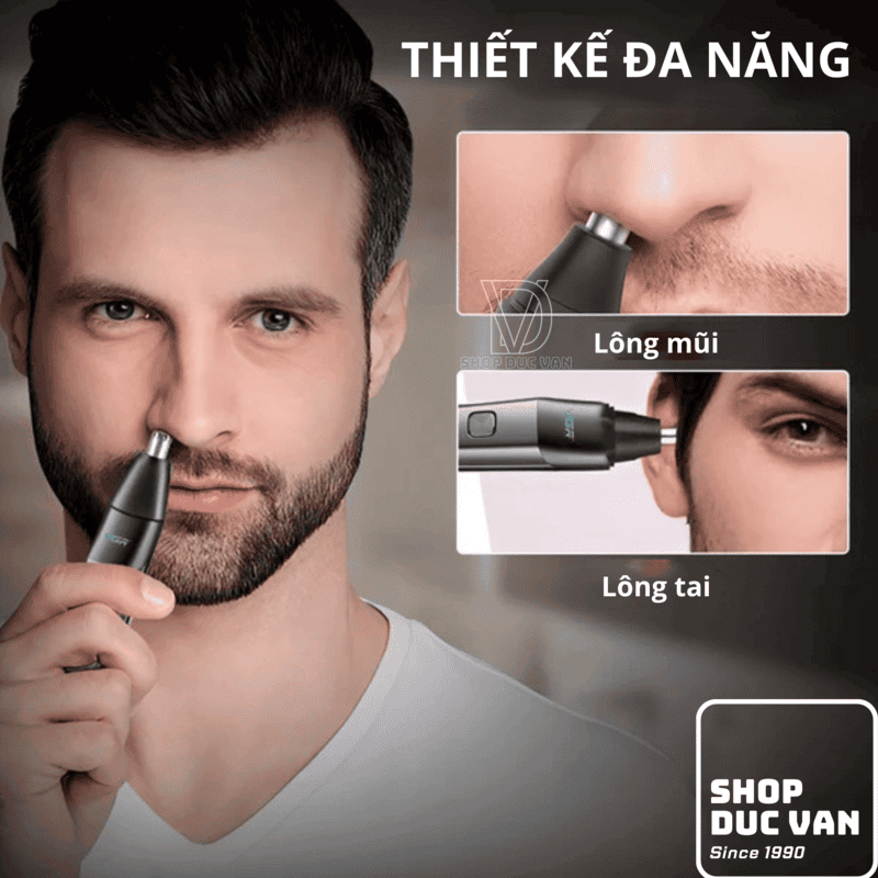 VGR V-603 Men's Professional Nose & Body Trimmer, IPX5 Waterproof, 180-Minute Long-Life Battery