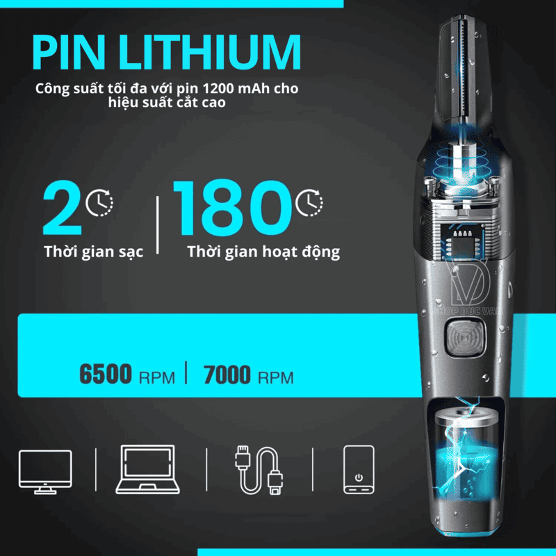 VGR V-603 Men's Professional Nose & Body Trimmer, IPX5 Waterproof, 180-Minute Long-Life Battery