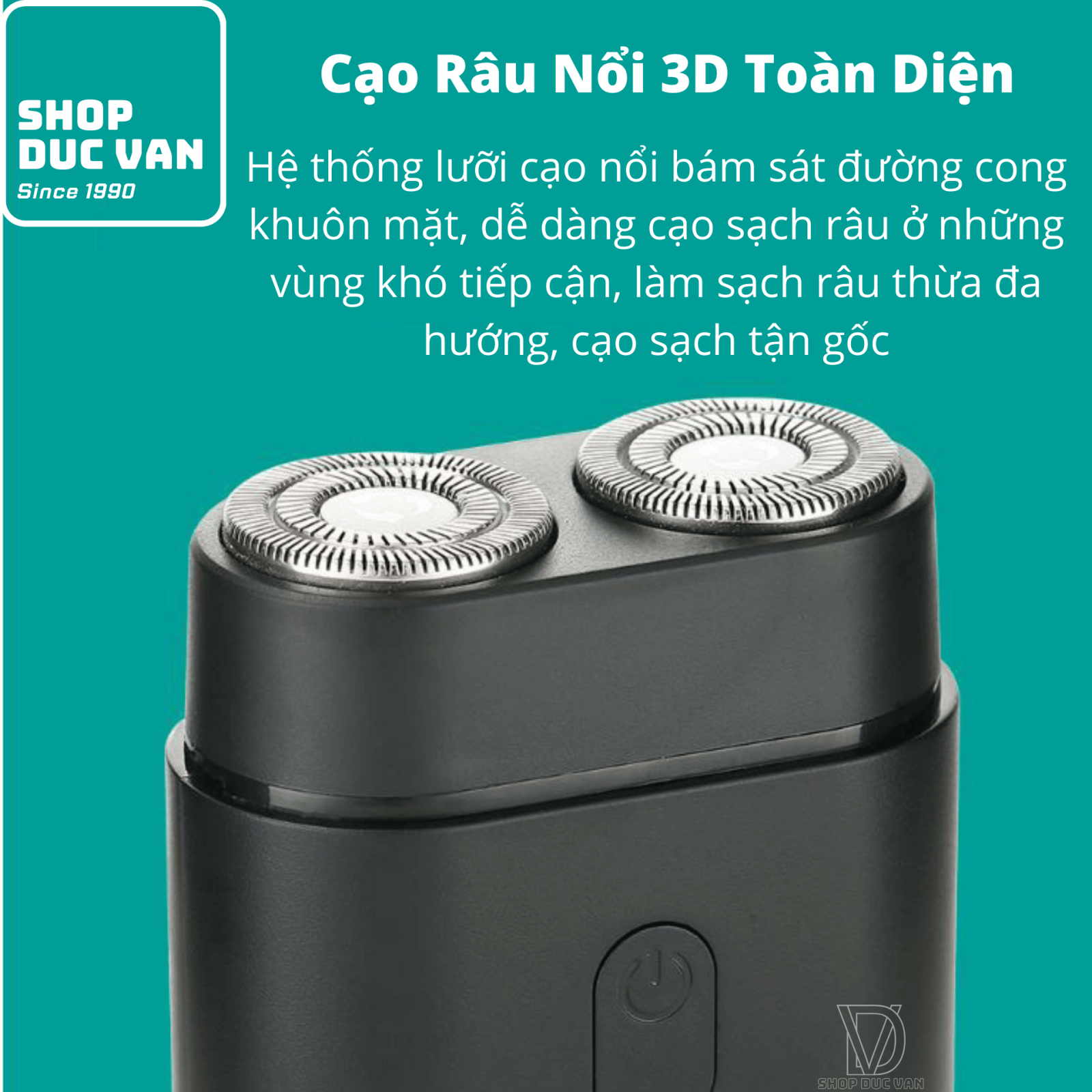 VGR V-341 Portable Rotary Dual Ring Electric Shaver, Mini Compact USB Type-C