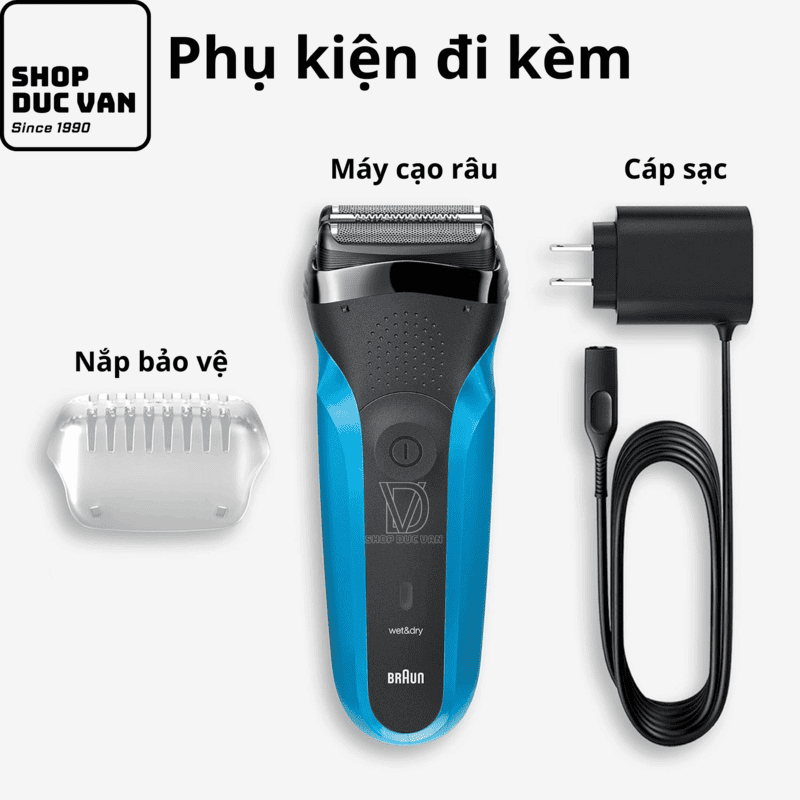 Braun Series 3 310s Rechargeable Wet Dry Men's Electric Shaver with Precision Trimmer
