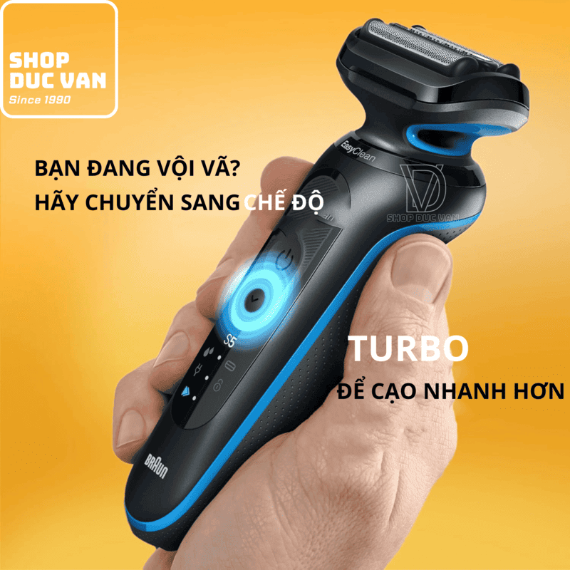 Braun Electric Shaver Series 5 5118s Waterproof Wat & Dry Shave, Turbo Shaving Mode & Pricision Trimmer