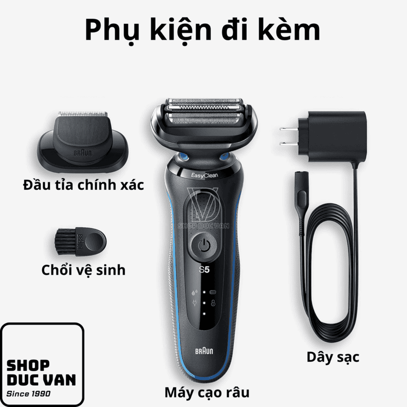 Braun Electric Shaver Series 5 5118s Waterproof Wat & Dry Shave, Turbo Shaving Mode & Pricision Trimmer