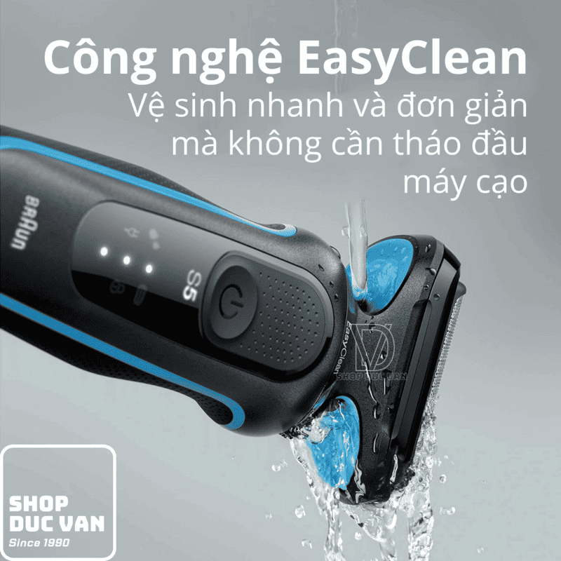 Braun Electric Shaver Series 5 5118s Waterproof Wat & Dry Shave, Turbo Shaving Mode & Pricision Trimmer