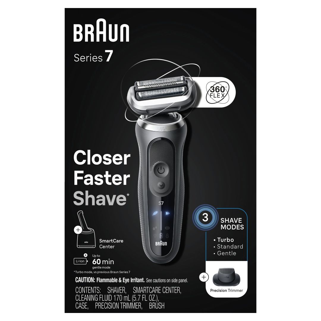 Braun Series 7 7171cc Electric Shaver – 360° Flex Head, SmartCare Cleaning & Charging Station, Made in Germany