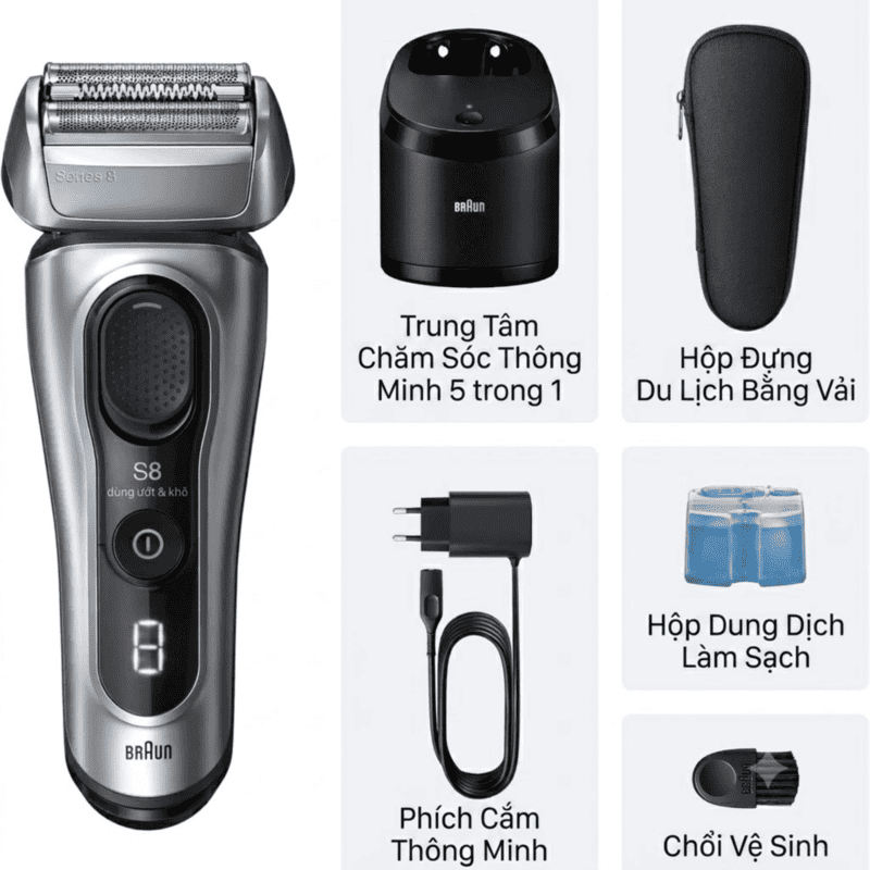 Braun Series 8 8567cc Electric Shaver (Made in Germany) AutoSense Sensor & SmartCare Station