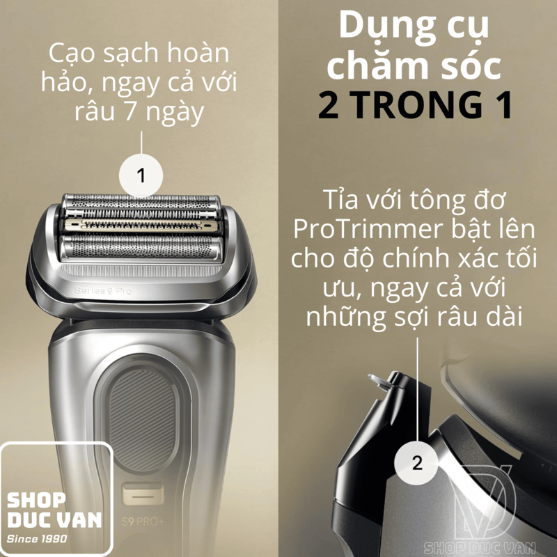 Máy Cạo Râu Braun Series 9 Pro 9477cc Với Hộp Sạc Di Động PowerCase Và Cốc Sạc SmartCare 5-In-1