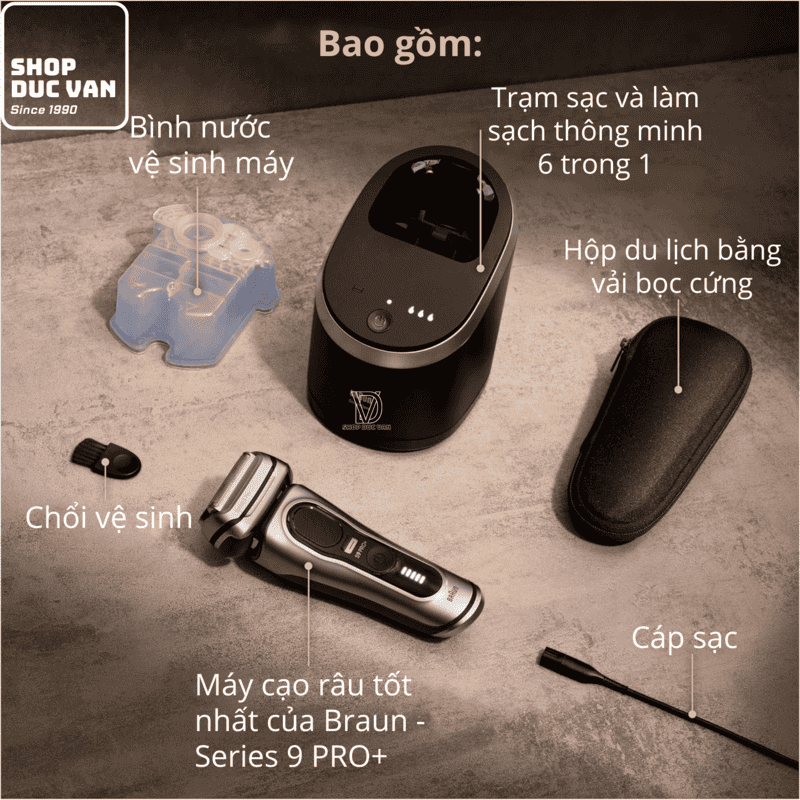 Braun Series 9 Pro+ 9567cc Premium Electric Shaver - 6-in-1 SmartCare Center, 60-Minute Battery, 100% Waterproof