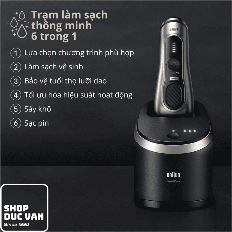 Braun Series 9 Pro+ 9567cc Premium Electric Shaver - 6-in-1 SmartCare Center, 60-Minute Battery, 100% Waterproof