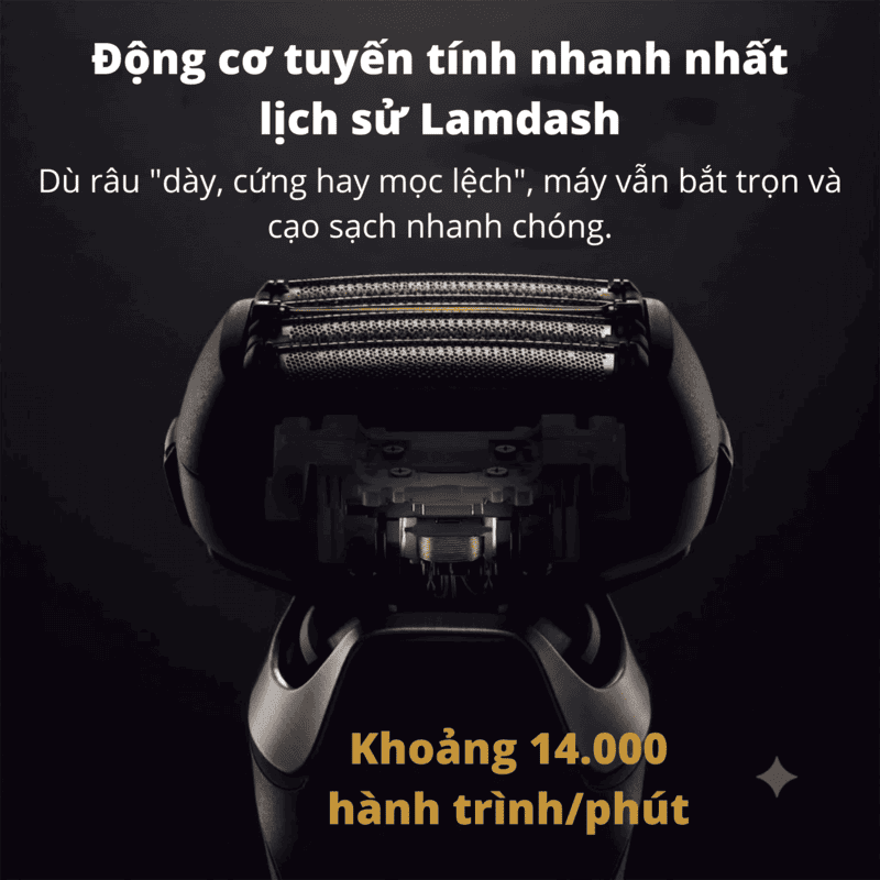 Premium Panasonic ES-L650U Lamdash PRO 6 Electric Shaver Close Shave for Thick Beards, 5D Multi-Flex Contour Head for Sensitive Skin, IPX7 Waterproof, USB Type-C Charging