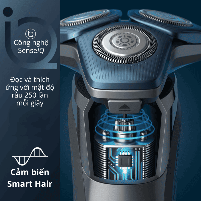 Philips Shaver Series 5000 S5882/60, Wet & Dry Electric Shaver with SkinIQ Technology and Quick Clean Pod
