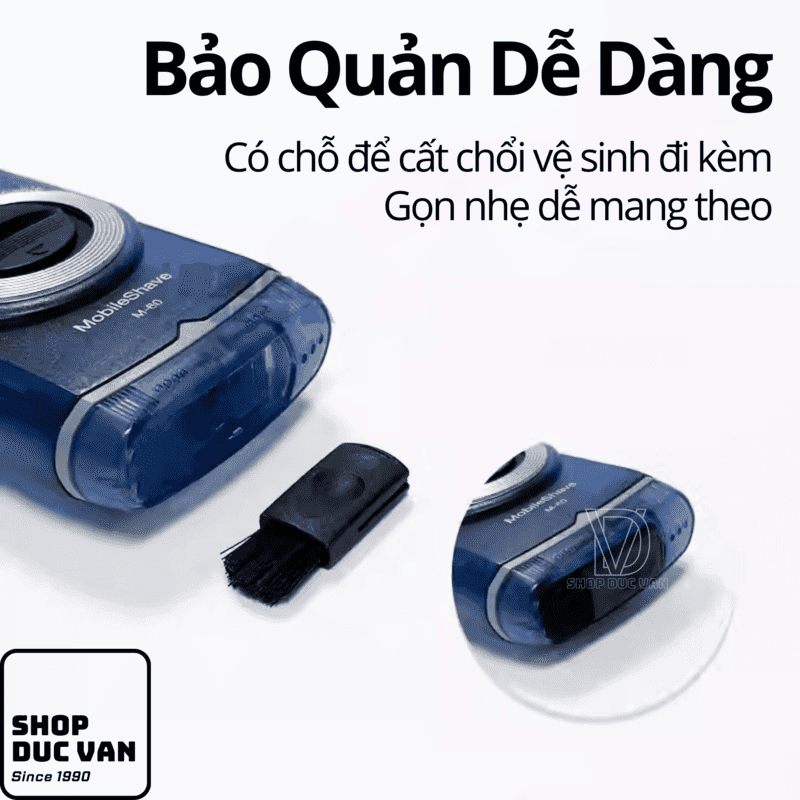 Braun Electric Mini Shaver M60s for Men, Mobile Electric Shaver With Battery Operated