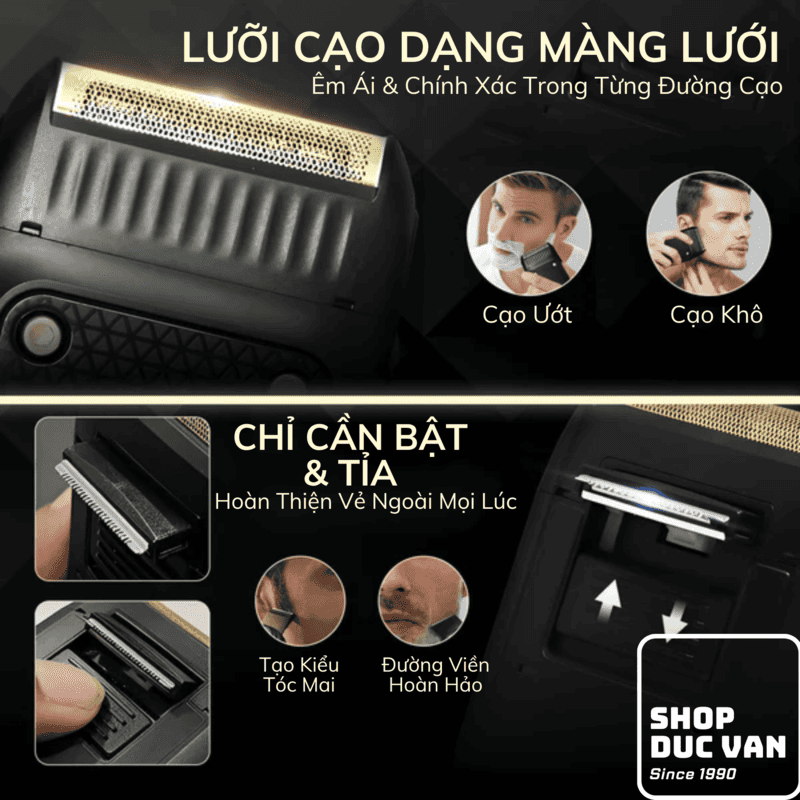VGR V-353 Mini Electric Shaver - Lightweight Pocket Razor, USB Type-C