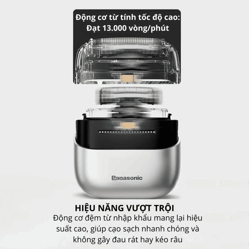 Panasonic ES-CM31 Smart AI Shaver - High-Speed Magnetic Levitation Motor (13,000 RPM), Touch Sensor Switch, 60-Day Battery Life, Compact Travel Design