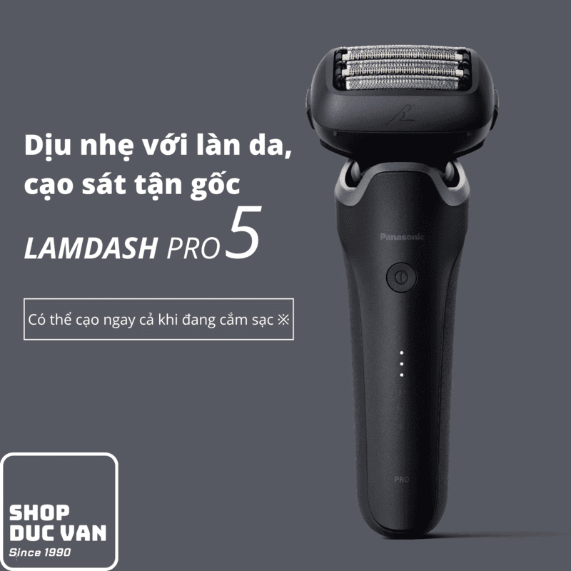 Panasonic Lamdash 5 Pro ES-L551D 5-Blade Premium Shaver Advanced Wet & Dry Shaver Made In Japan
