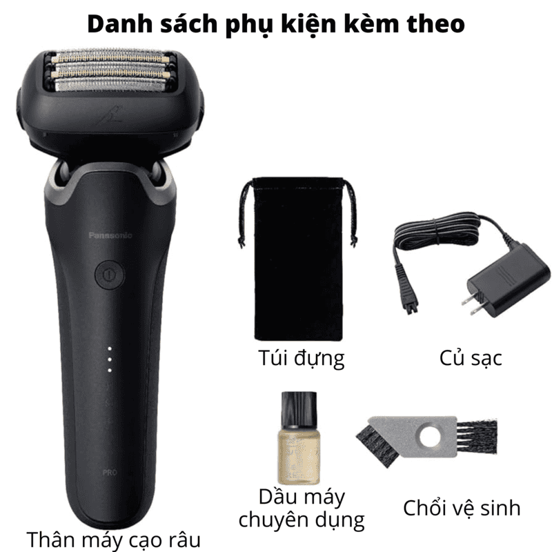 Panasonic Lamdash 5 Pro ES-L551D 5-Blade Premium Shaver Advanced Wet & Dry Shaver Made In Japan