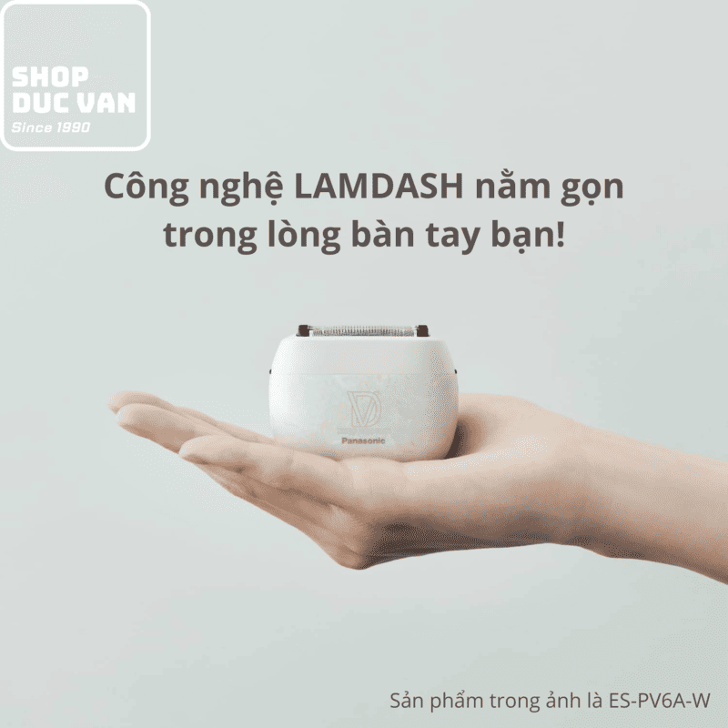 Panasonic Lamdash ES-PV6A 5-Blade Mini Compact Shaver, Stone Grain Pattern, Marble Black, For Men and Women, USB Type-C Charging, Wet and Dry Shave
