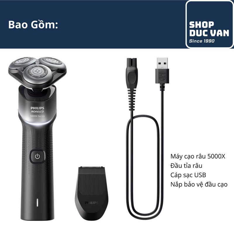 Philips Norelco 5000X X5004/84 Electric Shaver, 360° Self-Rotating