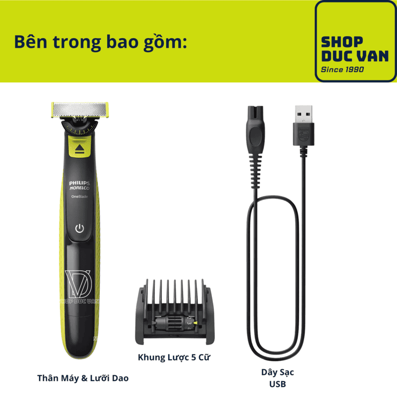 Philips OneBlade Face 360 QP2724/70 Electric Shaver - Anti-Irritation Beard Trimmer & Edger, Waterproof (5-in-1 Comb)