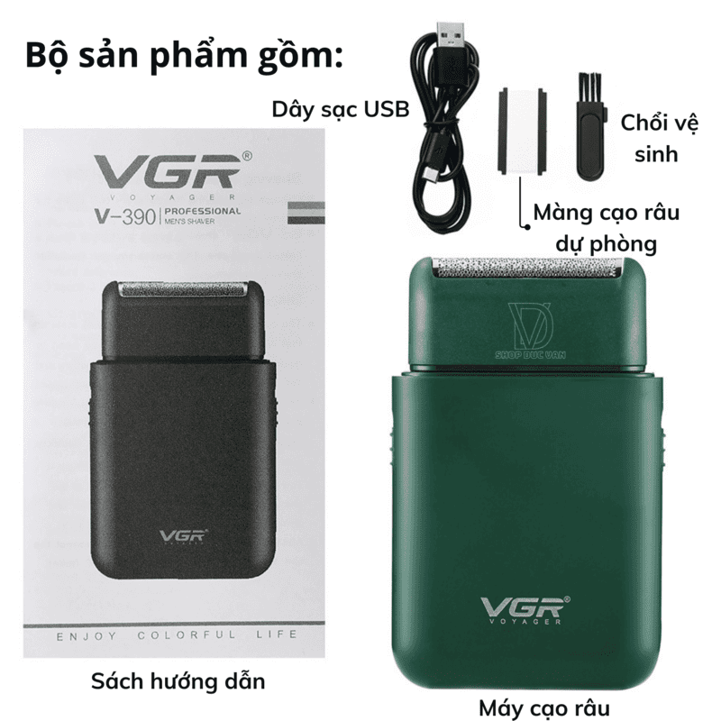 VGR V-390 Portable Mini Compact Pocket Travel Electric Shaver, USB Type-C Shaver