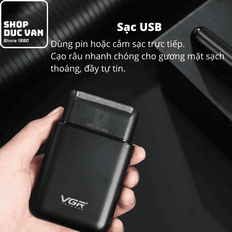 VGR V-390 Portable Mini Compact Pocket Travel Electric Shaver, USB Type-C Shaver