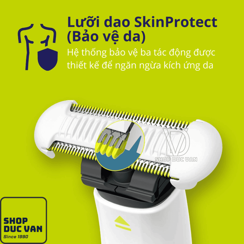 Philips OneBlade Intimate QP1924/70 Groin & Body Trimmer for Men and Women Safe for Sensitive Skin, Waterproof, Prevents Nicks & Irritation