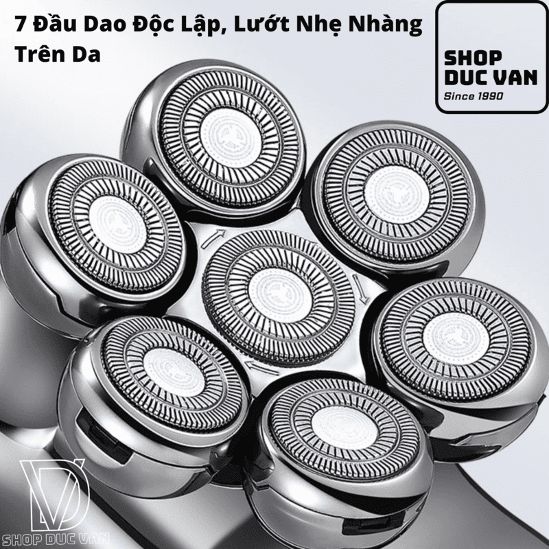Máy Cạo Trọc Đầu, Máy Cạo Râu Đa Năng 7 Lưỡi RQ7900