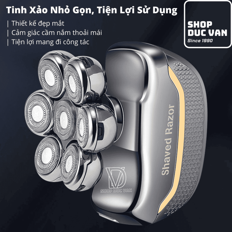 Máy Cạo Trọc Đầu, Máy Cạo Râu Đa Năng 7 Lưỡi RQ7900