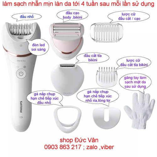 Máy tẩy lông Philips Epilator Series 8000 BRE720