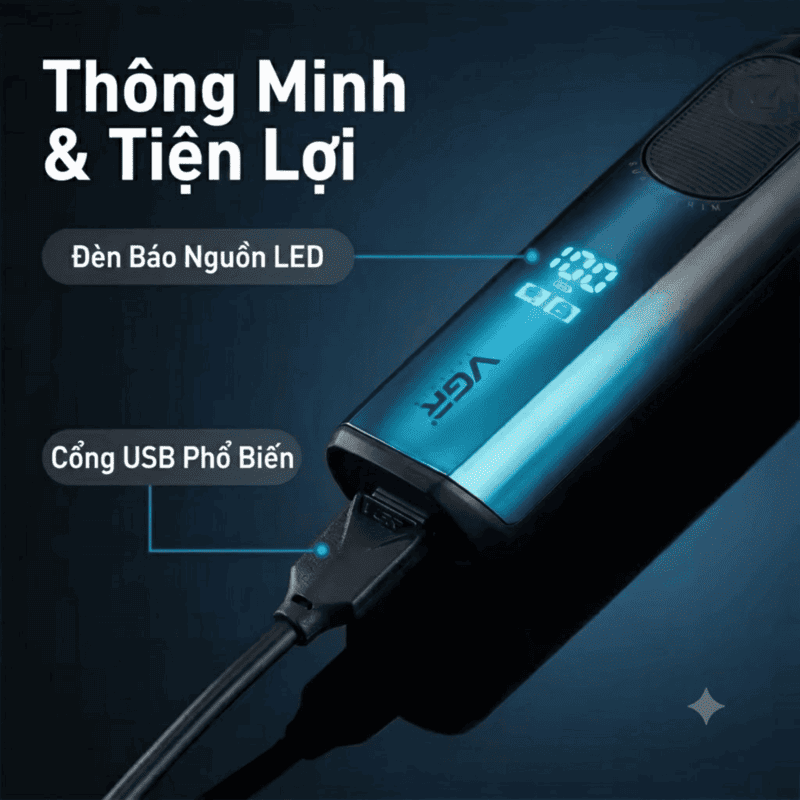 Máy Tỉa Râu, Cạo Lông Toàn Thân VGR V-361 Cho Nam