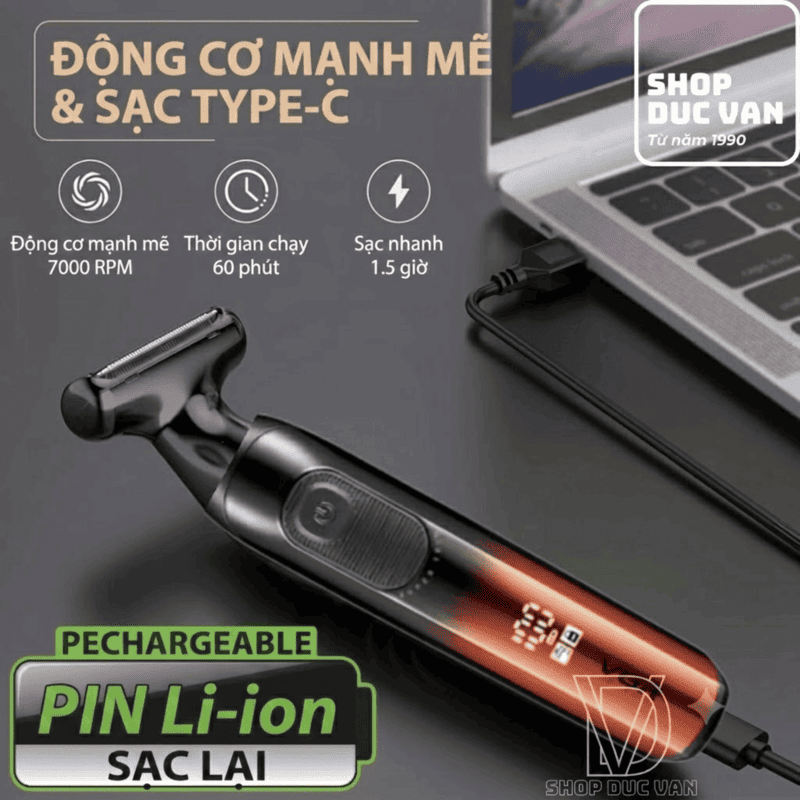 Máy Tỉa Râu, Cạo Lông Toàn Thân VGR V-361 Cho Nam