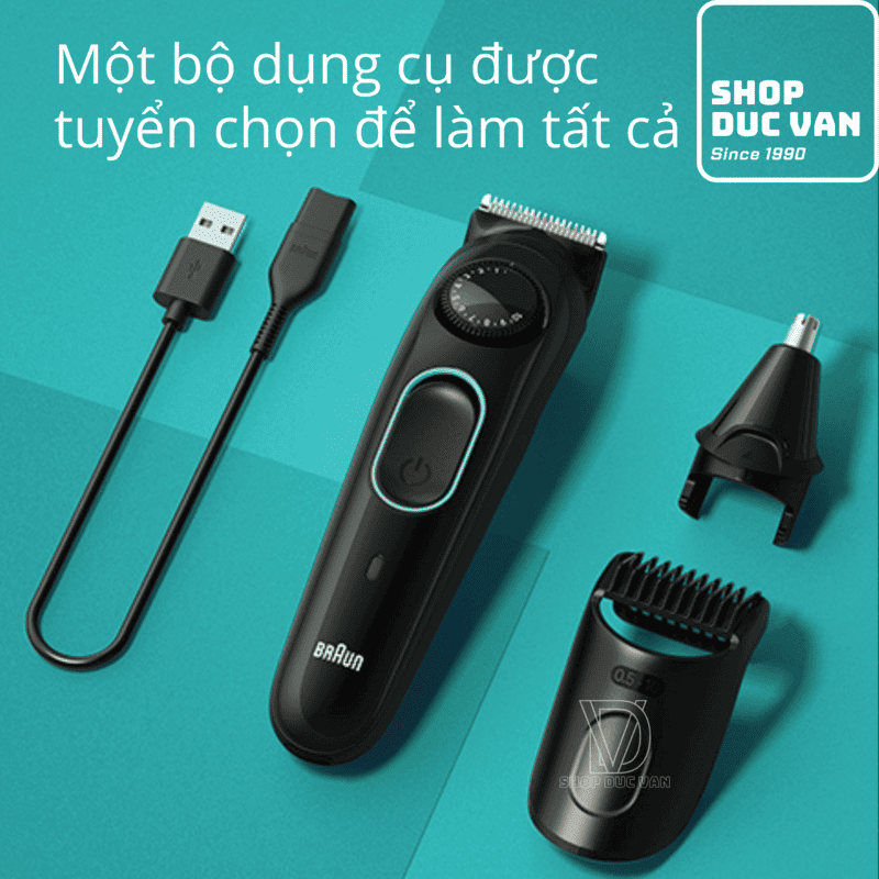 Braun All-In-One Style Kit Series 3 3430, 3-in-1 Trimmer for Men with Beard Trimmer, Ear & Nose Trimmer, Hair Clippers & More, Ultra-Sharp Blade, 20 Length Settings and Washable
