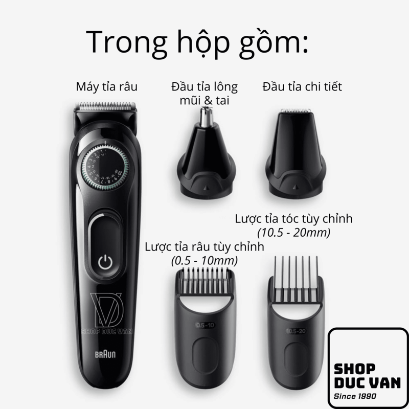 Braun All-In-One Style Kit Series 3 3450, 5-in-1 Trimmer for Men with Beard Trimmer, Ear & Nose Trimmer, Hair Clippers & More, Ultra-Sharp Blade, 40 Length Settings and Washable