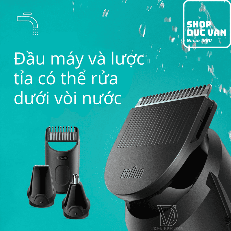 Braun All-In-One Style Kit Series 3 3470, 8-in-1 Trimmer for Men with Beard Trimmer, Ear & Nose Trimmer, Hair Clippers & More, Ultra-Sharp Blade, 40 Length Settings and Washable
